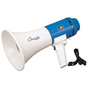 Champion Sports Megaphone, 12-25w, 1000 Yard Range, White-blue freeshipping - TVN Wholesale